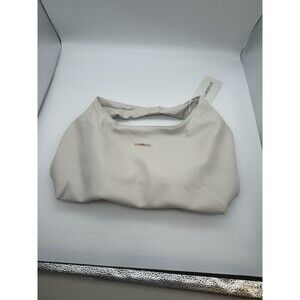 Medium Beige Faux Suede Hobo Tote Bag Women’s Slouchy Shoulder Handbag Purse